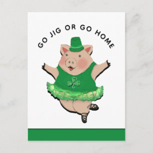 Grappige Ierse jig St. Patrick's Day kaart
