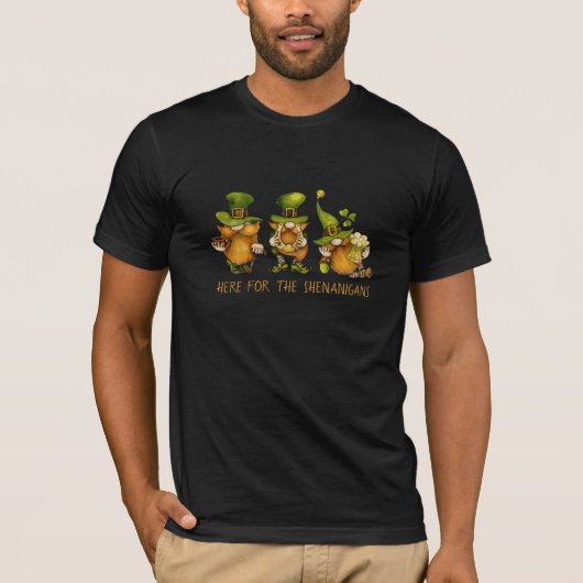 Grappige Ierse Kabouters Aangepaste St. Patrick's T-shirt (Voorkant)
