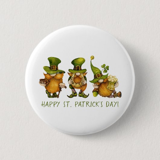 Grappige Ierse kabouters Fijne St. Patrick's Dag Ronde Button 5,7 Cm (Voorkant)