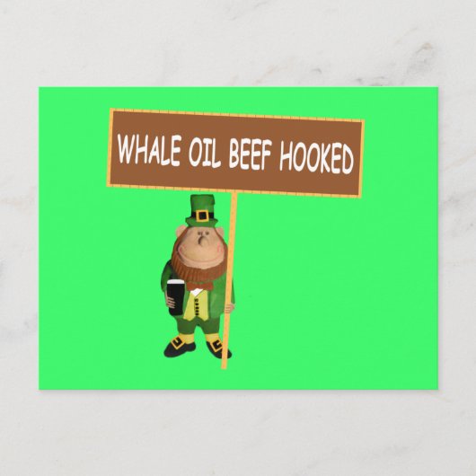 Grappige Ierse Leprechaun Briefkaart (Voorkant)