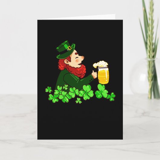 Grappige Ierse Leprechaun tekening Kaart (Voorkant)