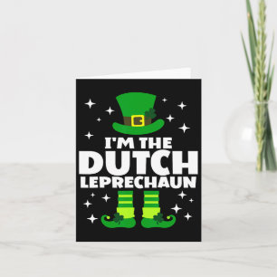 Grappige Ierse Nederlandse Leprechaun Happy St Pat Kaart