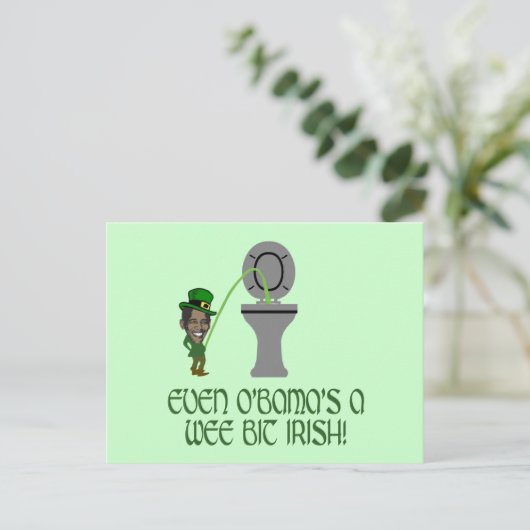 Grappige Ierse Obama Briefkaart (Staand voorkant)