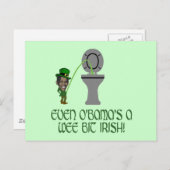 Grappige Ierse Obama Briefkaart (Voorkant / Achterkant)