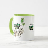 Grappige Ierse Schapen Lucky Mok (Voorkant links)