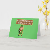 Grappige Ierse slogan Ierse kabouter Kaart (Gele Bloem)