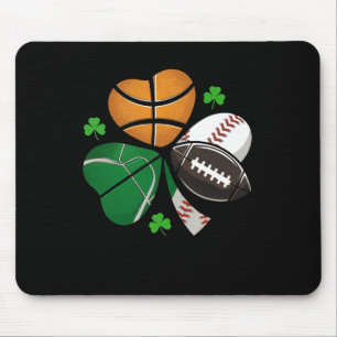 Grappige Ierse sport Shamrock Basketbal voor Muismat