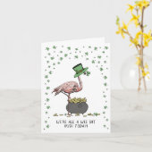 Grappige Ierse St. Patrick's Dag Kaart (Gele Bloem)