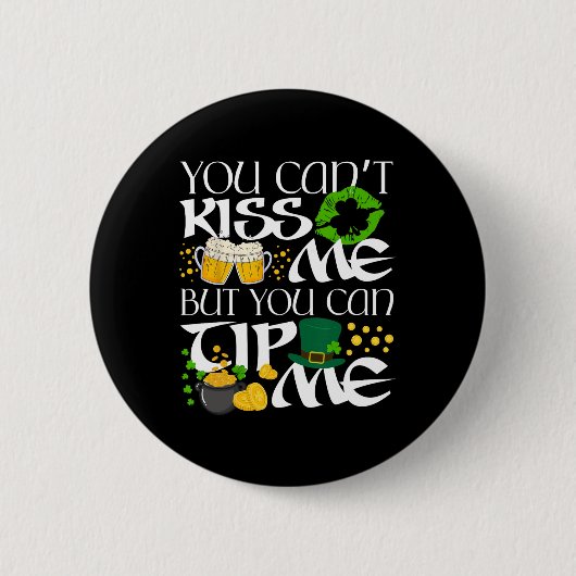 Grappige Ierse St. Patrick's Dag serveerster Rtend Ronde Button 5,7 Cm (Voorkant)