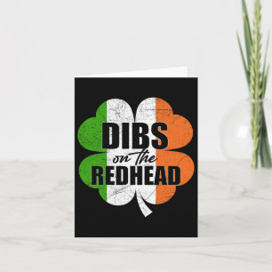 Grappige Ierse St. Patricks Dag Shamrock Dibs Op D Kaart