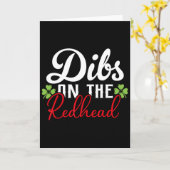 Grappige Ierse St. Patricks Dag Shamrock Dibs Op D Kaart (Gele Bloem)