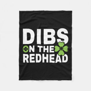 Grappige Ierse St Patricks Dag Shamrock Dibs Op De Fleece Deken