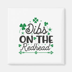 Grappige Ierse St Patricks Dag Shamrock Dibs Op De Magneet
