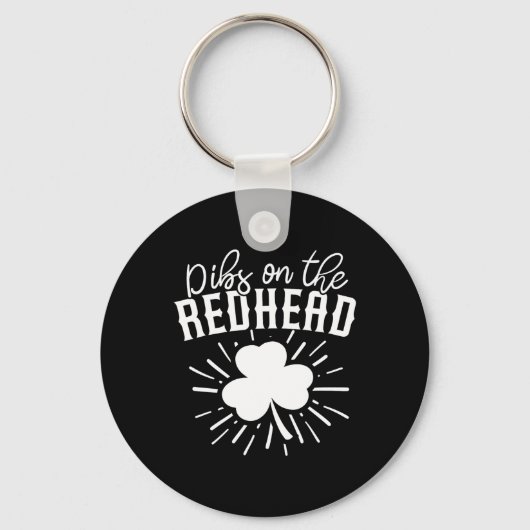 Grappige Ierse St Patricks Dag Shamrock Dibs Op De Sleutelhanger (Voorkant)