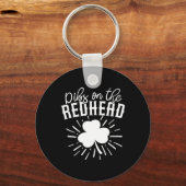 Grappige Ierse St Patricks Dag Shamrock Dibs Op De Sleutelhanger (Voorkant)