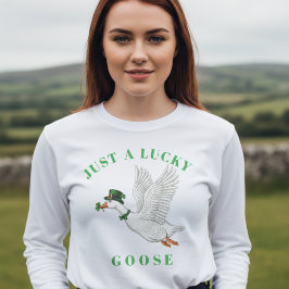 Grappige Ierse St. Patrick's Day Gewoon een Gelukk T-shirt