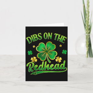 Grappige Ierse St. Patrick's Day klavertje vier be Kaart