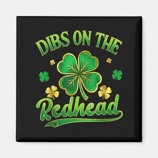 Grappige Ierse St. Patrick's Day klavertje vier op Magneet (Voorkant)