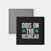 Grappige Ierse St. Patrick's Day Shamrock Dibs On  Magneet (Voorkant / Achterkant)