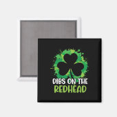 Grappige Ierse St Patricks Day Shamrock Dibs Op De Magneet (Voorkant / Achterkant)