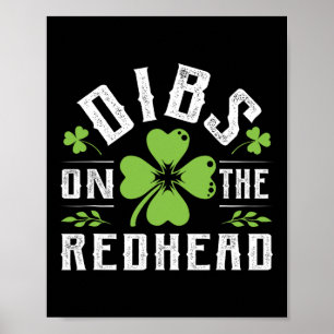 Grappige Ierse St Patricks Day Shamrock Dibs Op De Poster