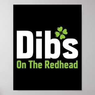 Grappige Ierse St Patricks Day Shamrock Dibs Op De Poster