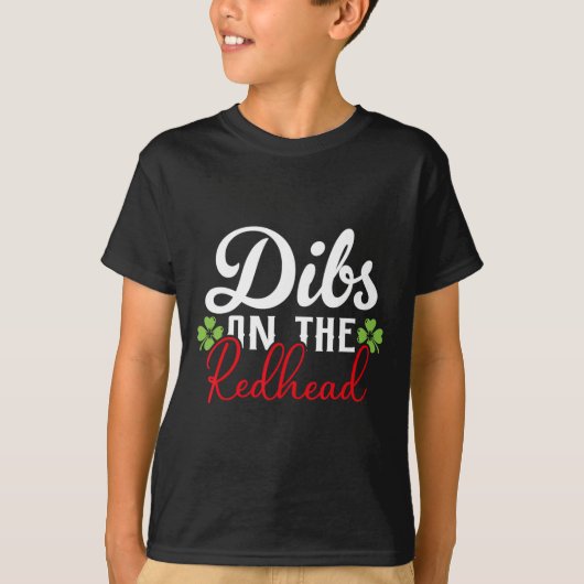 Grappige Ierse St Patricks Day Shamrock Dibs Op De T-shirt (Voorkant)