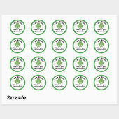 Grappige Ierse Superpower Shamrock Ronde Sticker (Vel)