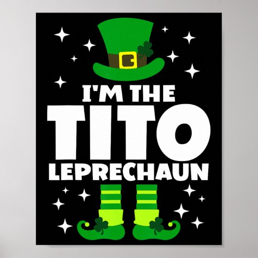 Grappige Ierse Tito Leprechaun Happy St Patricks D Poster (Voorkant)
