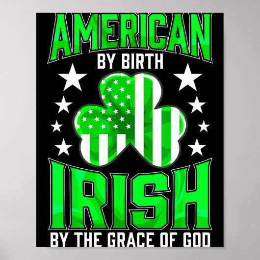 Grappige Ierse trots St. Patrick's Day Keltisch gr Poster (Voorkant)