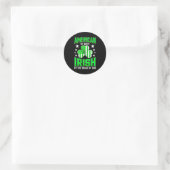 Grappige Ierse trots St. Patrick's Day Keltisch gr Ronde Sticker (Tas)