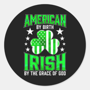 Grappige Ierse trots St. Patrick's Day Keltisch gr Ronde Sticker
