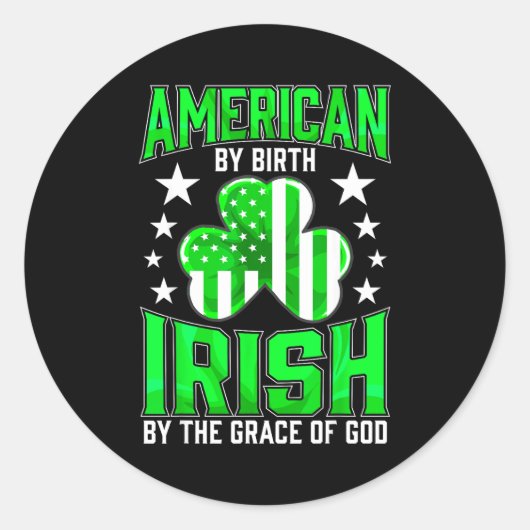 Grappige Ierse trots St. Patrick's Day Keltisch gr Ronde Sticker (Voorkant)