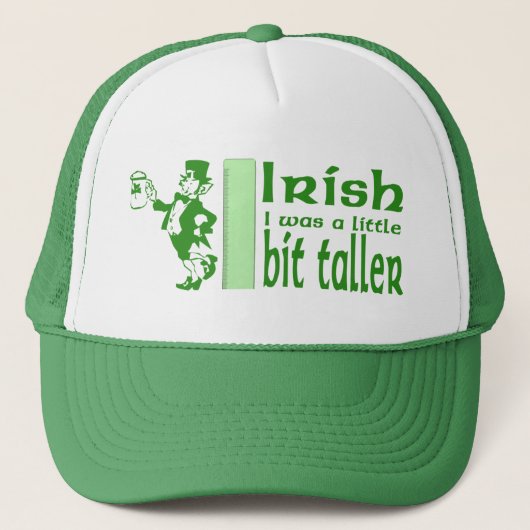 Grappige Ierse Wens Leprechaun Hoed Trucker Pet (Voorkant)
