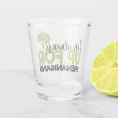 grappige Ierse woordkunst Saint Patrick's Day Shot Glas (Achterkant)