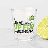 grappige Ierse woordkunst Saint Patrick's Day Shot Glas (Voorkant)