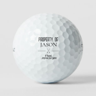 Grappige 'If Found' gepersonaliseerde naam Titleis Golfballen