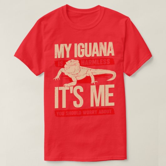 Grappige Iguana Dierenliefhebber Cadeau T-shirt (Design voorkant)