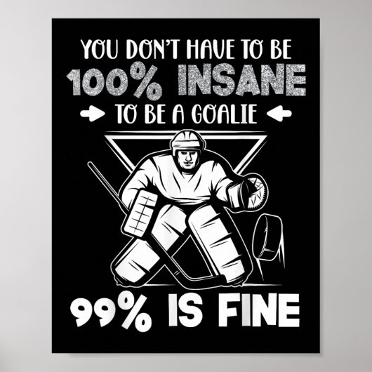 Grappige IJs Hockey Doelman Zeggen Poster (Voorkant)
