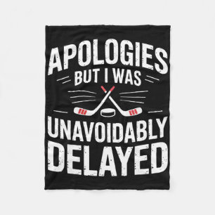 Grappige IJs Hockey Excuus Grap Mens Vrouwen Fleece Deken