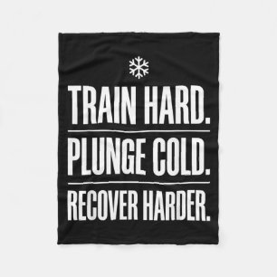Grappige Ijsbad Atleet Trainen Hard Duiken Koud Fleece Deken