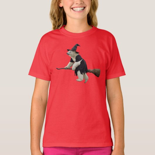 Grappige IJsbeer Heks Kinderen T-shirt (Voorkant)