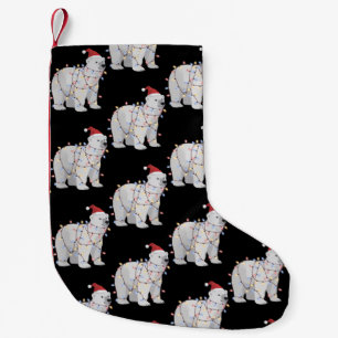 Grappige IJsbeer Kerst Dieren Lichtjes Liefhebber Kleine Kerstsok