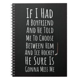 Grappige IJshockey Cadeaus Voor Haar Sporter Notitieboek