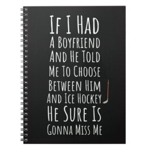 Grappige IJshockey Cadeaus Voor Haar Sporter Notitieboek