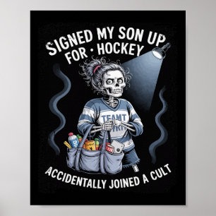 Grappige IJshockey Cultuur Jeugd IJshockey Moeder Poster