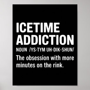 Grappige IJshockey Definitie IJshockey IJstijd Toe Poster