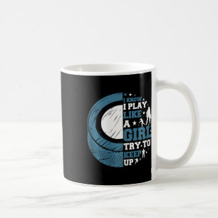 Grappige ijshockey Ik weet dat ik speel als een me Koffiemok