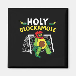 Grappige IJshockey Keeper IJshockey Speler Avocado Magneet