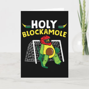 Grappige ijshockey keeper ijshockeyspeler Avocado Kaart